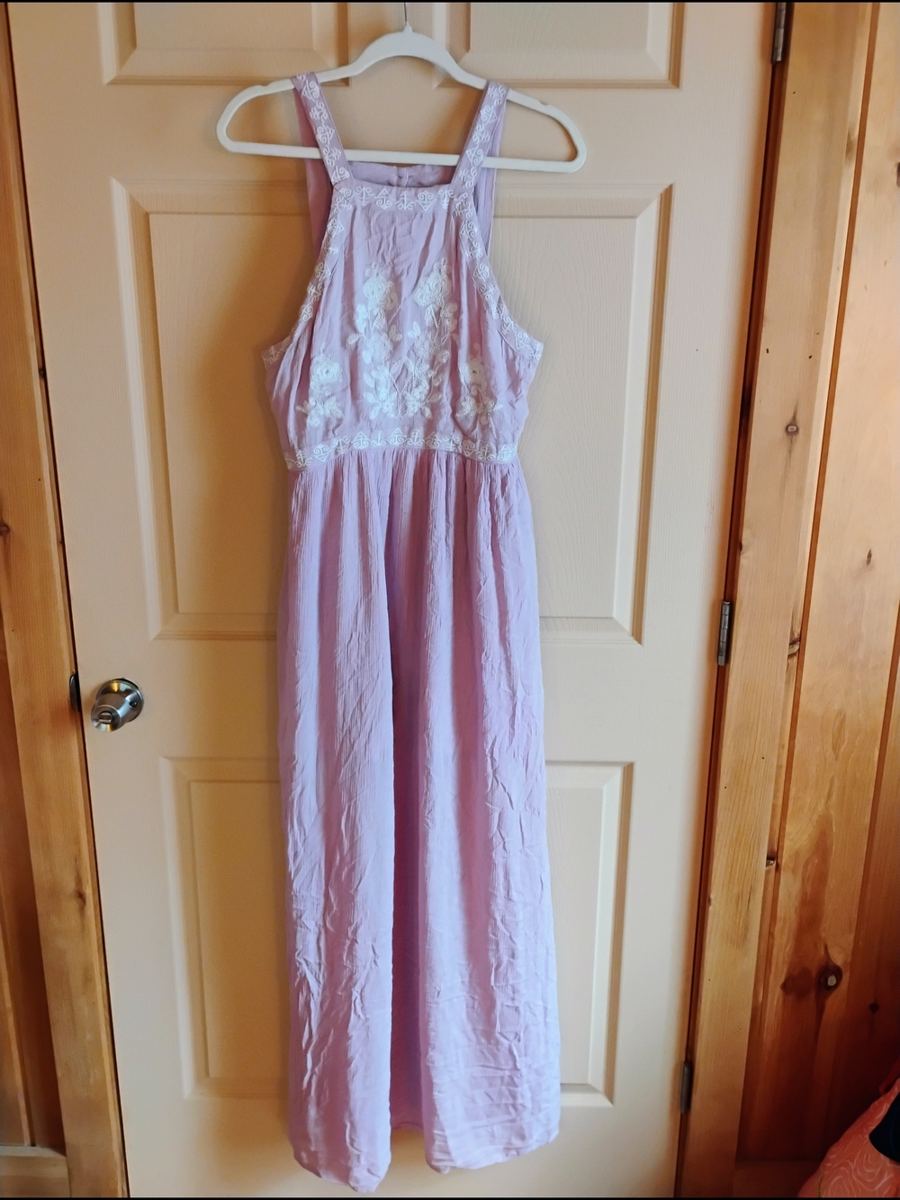 Women's Daphne Lavender Maxi Dress with Lace Bodice